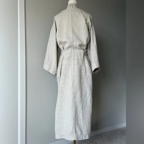 SEПSEI Heavy Linen Oversized Cabincore Rustic Maxi Kimono/Robe-Made in Italy